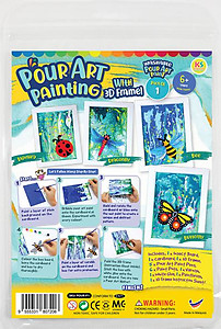 Pour Art Painting Kit With 3D Frame - Insects Theme Ladybird